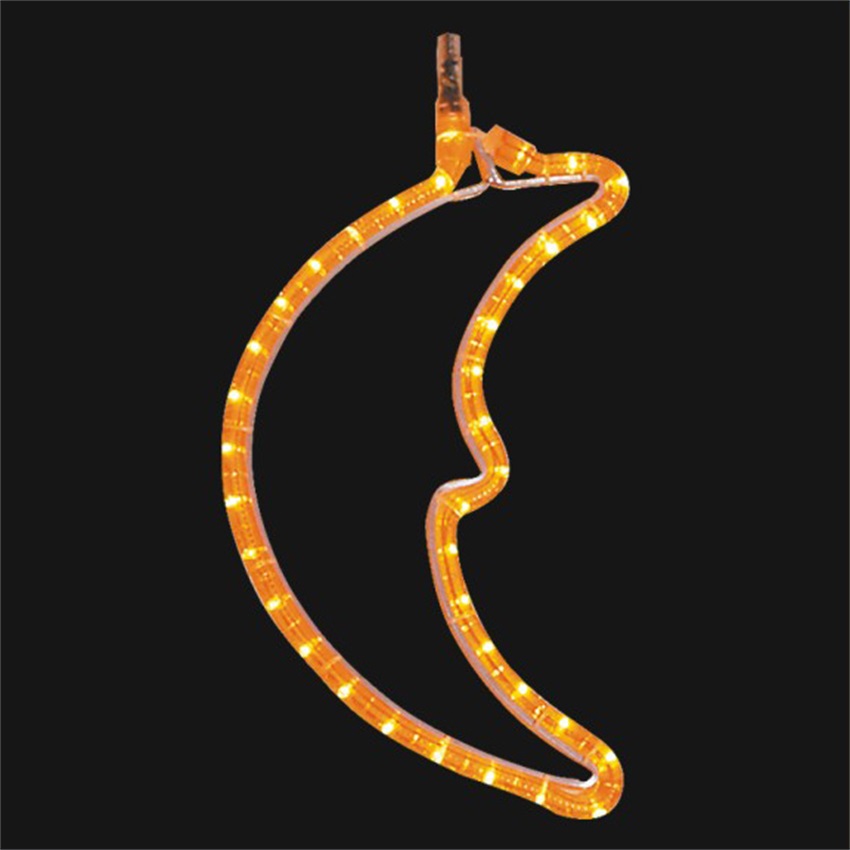 2D hanging LED High quality  yellow meniscus motif light  for  Christmas holiday landscape decoration  Customizable pattern