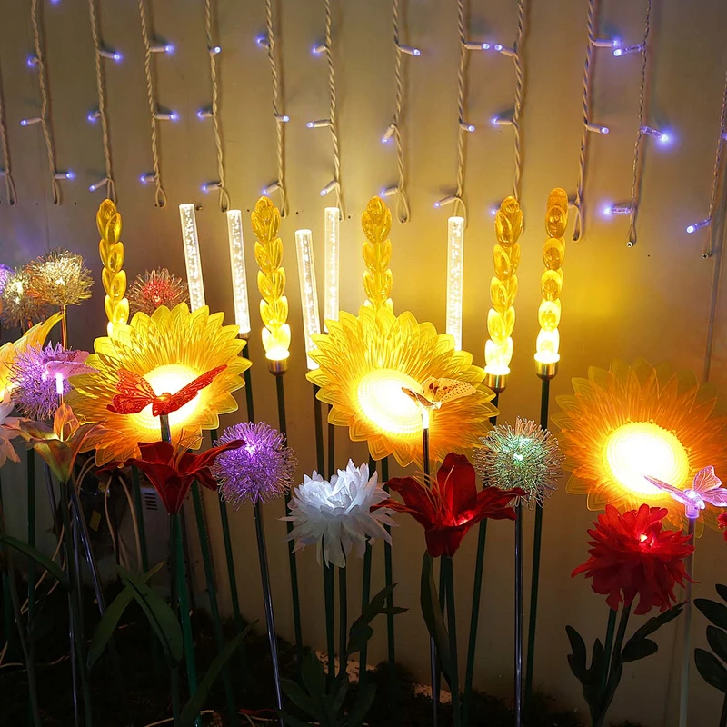 StarKing 0.6m height acrylic rose led garden light for theme park decoration light