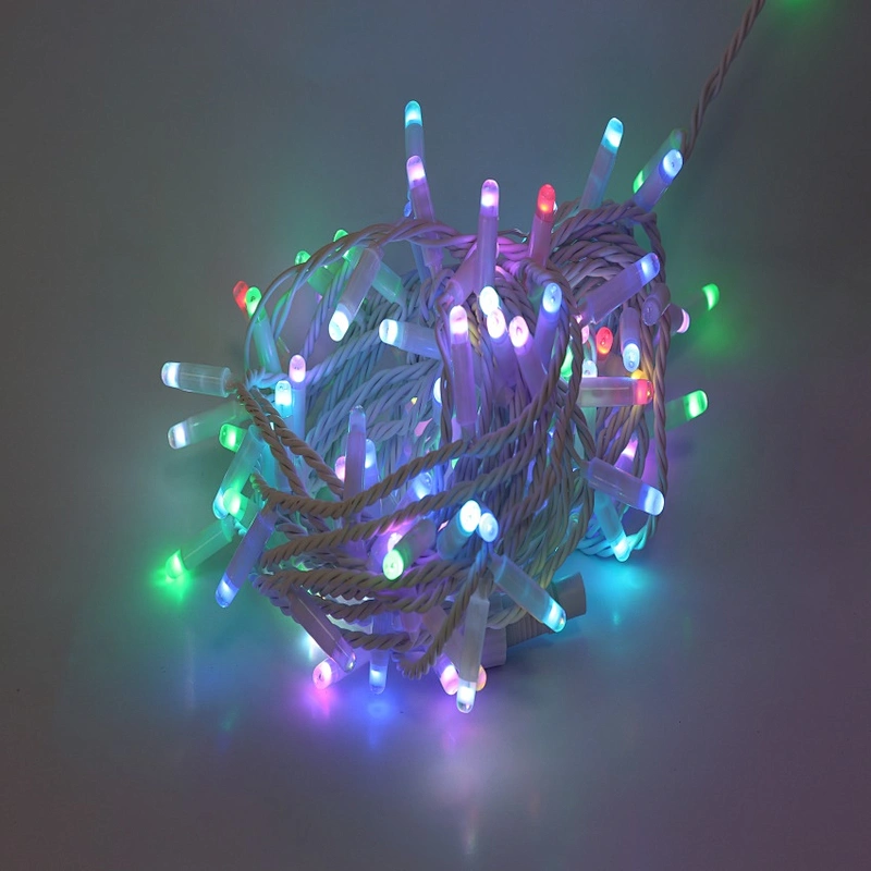 RGB Transparent PVC wire  Garland Outdoor Waterproof Holiday String For Christmas wedding decoration fairy LED light
