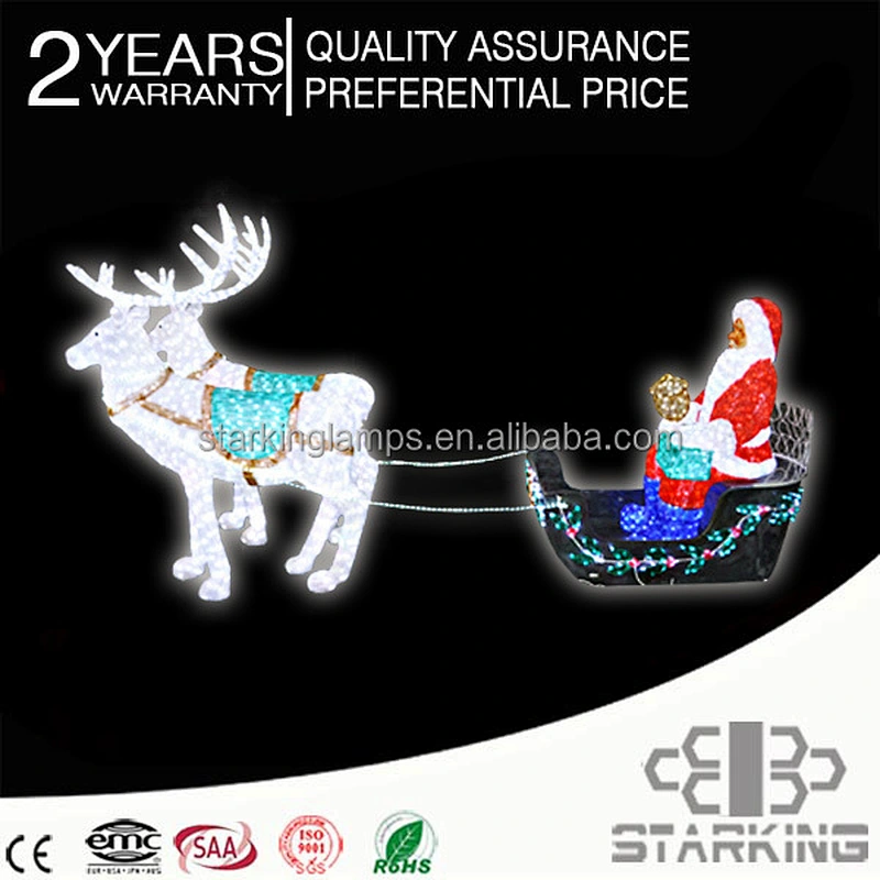 crystal sculpturechristmas decorative sleigh for hot sale