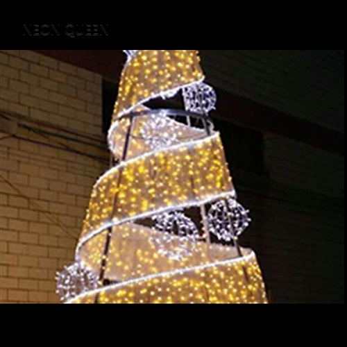 Giant H:6M wholesale outdoor 3d motif holiday led lighting Christmas ball tree
