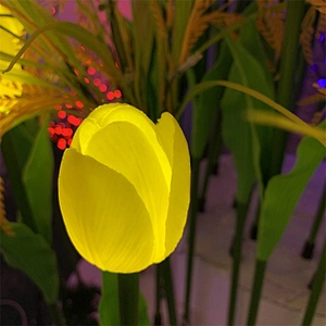 outdoor waterproof luminous colorful   Simulation Flower Courtyard Decoration Park Landscape Led Rose flower Light