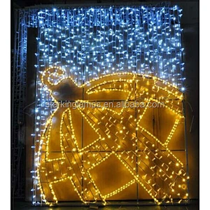christmas outdoor commercial project led 3d street decorative motif   lighting