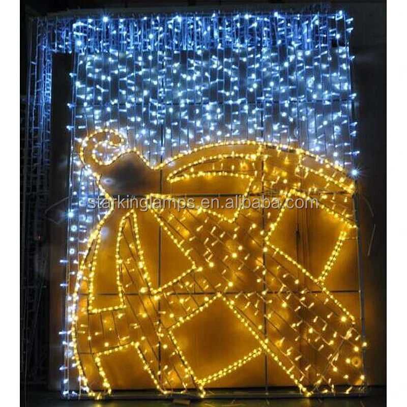 christmas outdoor commercial project led 3d street decorative motif   lighting