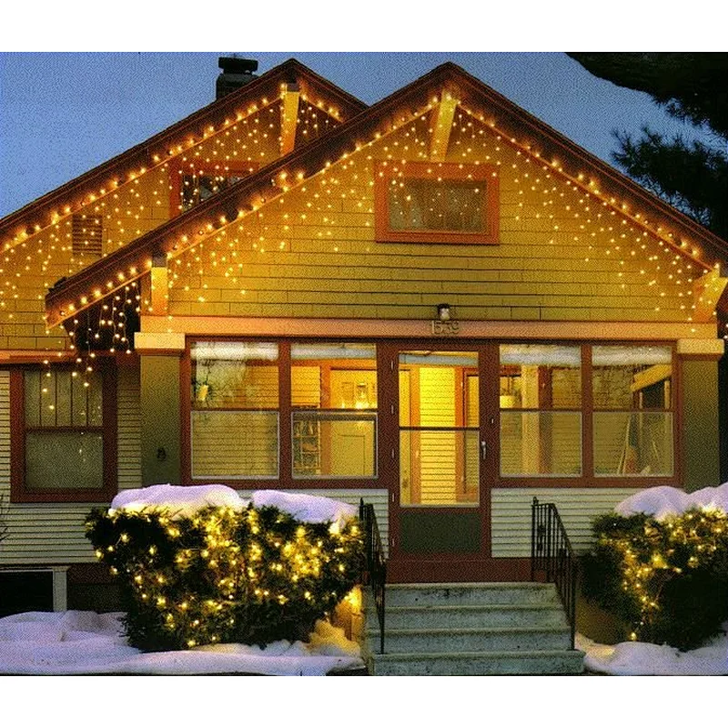 STARKING Decorative hanging outdoor icicle string lights led curtains led lights christmas rgb led light curtain