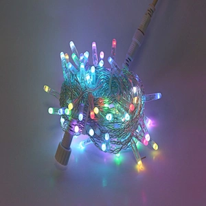 RGB IP65   White rubber wire  waterproof   Christmas Wedding Home Party Decorative New Year LED String Lights