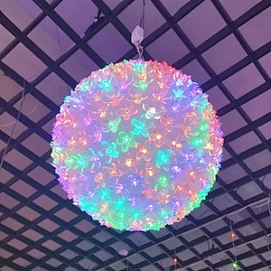 STARKING Factory Direct colorful LED Cane Ball light Outdoor Rain ball Hanging Tree Holiday Christmas Garden