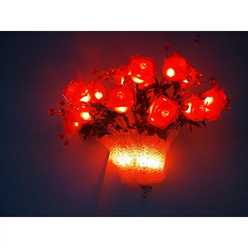 Indoor hanging basket potted flower simulation luminous decoration led motif light