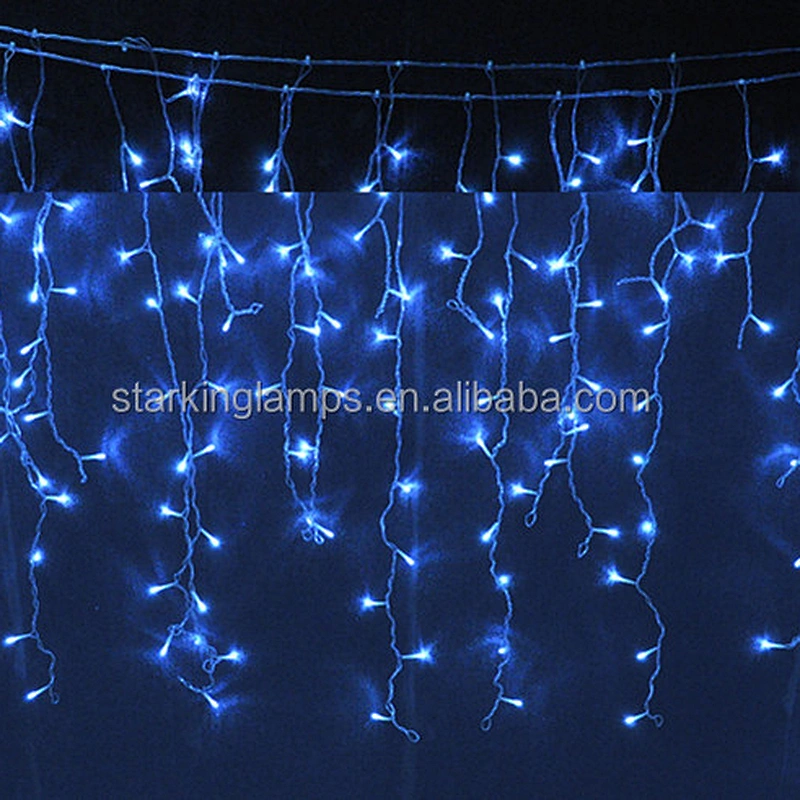STARKING 4M  Garland LED Curtain Icicle String Droop 0.4-0.6m AC 220V110V Garden Street Outdoor Decorative Holiday Light