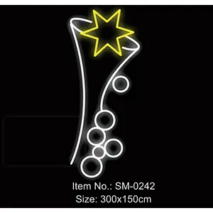 2D  Ramadan  The  Moon and candles Outdoor waterproof landscape decoration  led motif light