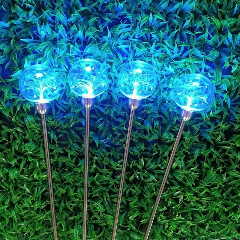 Garden courtyard landscape home pathway decoration waterproof   solar powered   wholesale crystal ball led lights