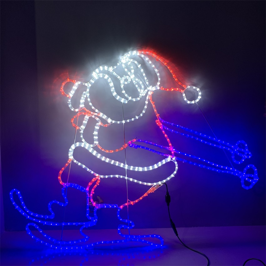 StarKing new led Christmas outdoor street decoration 2d santa  motif lights led rope flex tube light