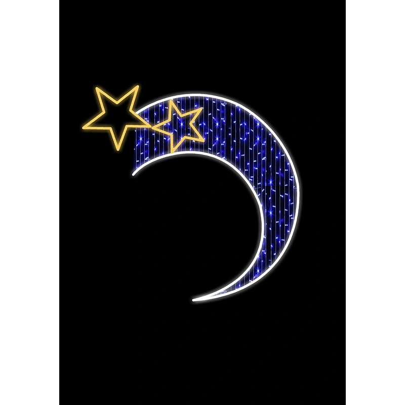 Star simple style New popular custom Xmas Decoration For Christmas  Outdoor Pole Street Motif light