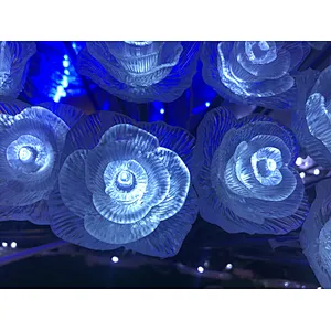 Starking artificial 2023 new item 12v Acrylic rose flowers event and wedding decoration IP 65 outdoor RGB DMX controlled with IC