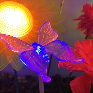 outdoor waterproof luminous colorful   Simulation Flower Courtyard Decoration Park Landscape Led Rose flower Light