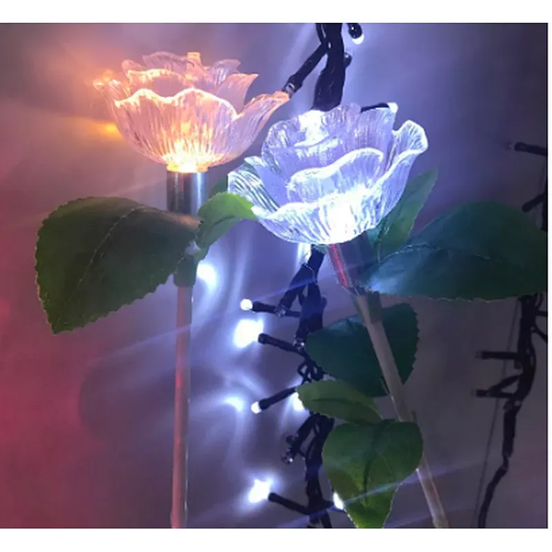 Starking artificial 2023 new item 12v Acrylic rose flowers event and wedding decoration IP 65 outdoor RGB DMX controlled with IC