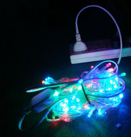 10M 100 LED String Light for Wedding Fairy Christmas Lights Outdoor RGB Twinkle   tree Decoration Outdoor