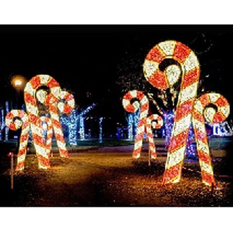 STARKING Outdoor Christmas Decoration Giant Candy cane LED Sculpture outdoor christmas display