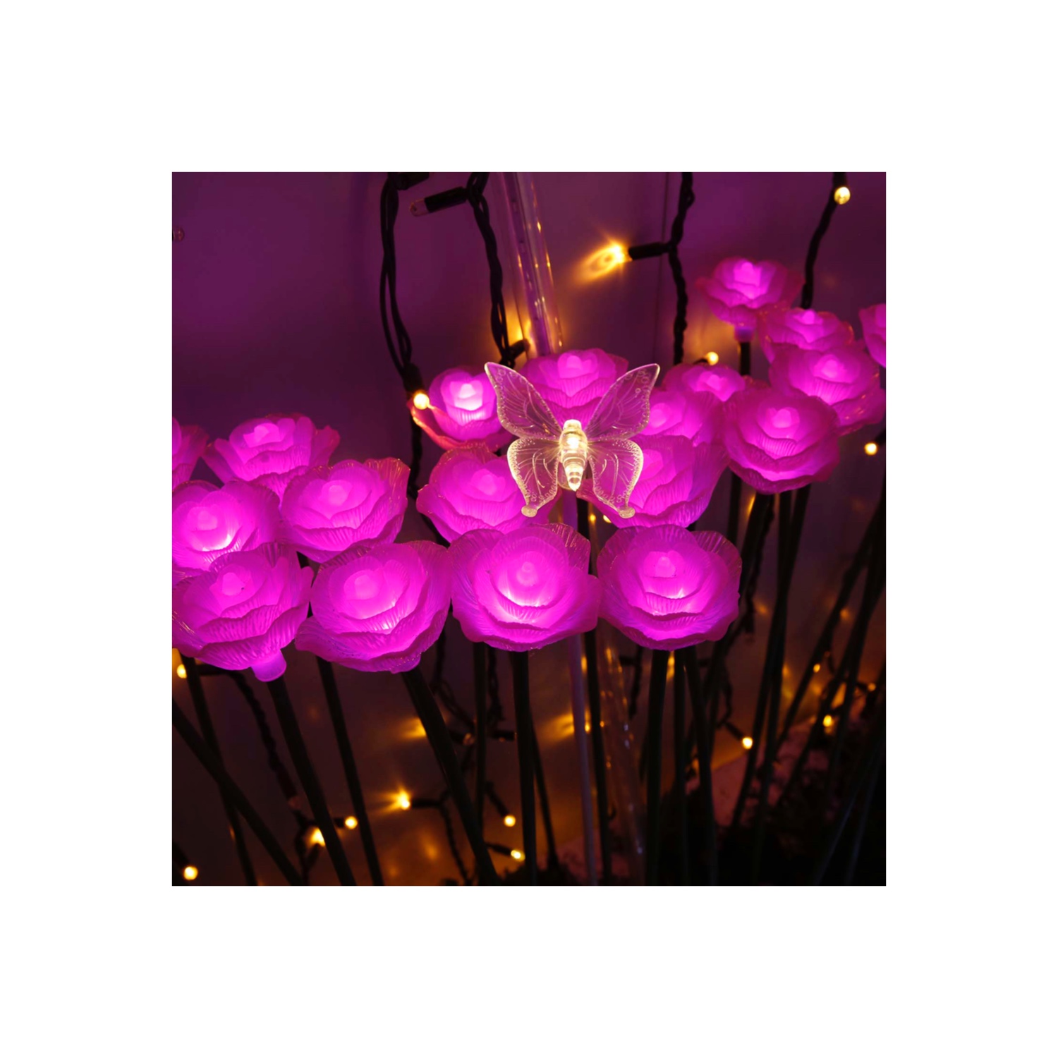 StarKing 0.6m height acrylic rose led garden light for theme park decoration light
