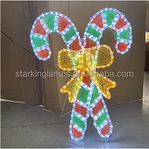STARKING Outdoor Christmas Decoration Giant Candy cane LED Sculpture outdoor christmas display