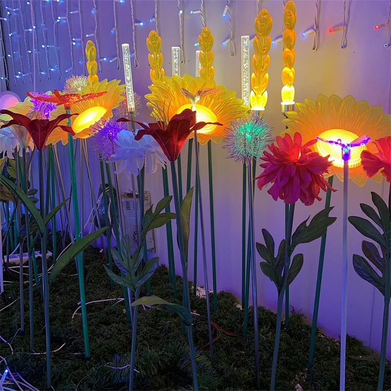 backyard lights The factory Outdoor Simulation grain Courtyard Decoration Park Landscape Led grain flower Light