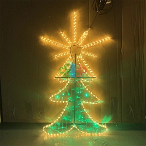 1M customizable IP65 2D hanging  luminous Christmas tree LED motif light plaza mall indoor and outdoor landscape decoration