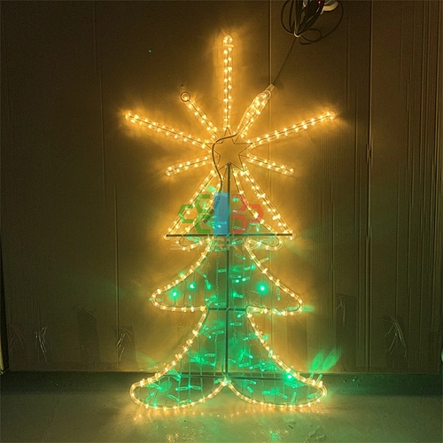 1M customizable IP65 2D hanging  luminous Christmas tree LED motif light plaza mall indoor and outdoor landscape decoration