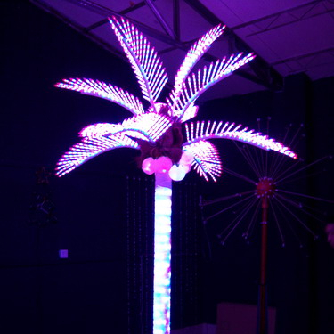illuminated plastic blue professional lighted palm trees