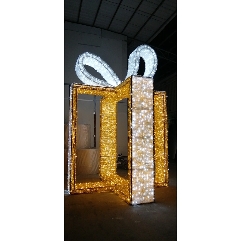 3D LED Christmas Gift box light Outdoor waterproof luminescence  String  Lights Motif Light