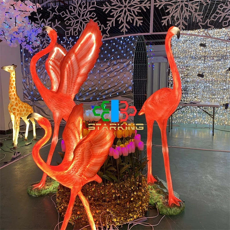 The  giraffe 3D eposy  sculpture  wholesale Landscape of supermarket Square Christmas  Decorations  LED  motif Light
