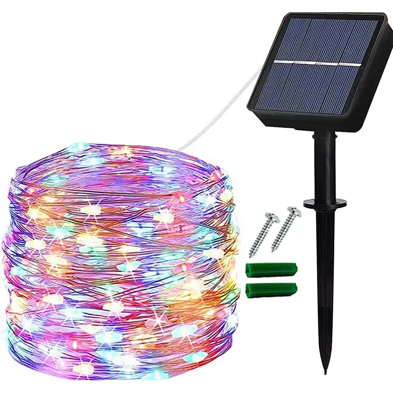STARKING  solar fairy  Operated String Light Copper Wire Micro LED Fairy LED Wedding Christmas String Lights