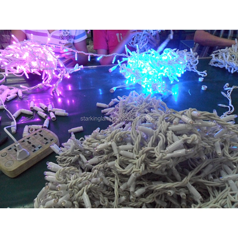 IP65 rubber Garland Outdoor Waterproof Holiday String For Christmas wedding decoration fairy LED light