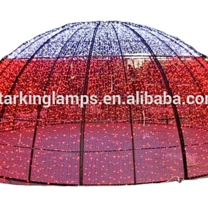 3D Christmas holiday colorful Outdoor park square street large landscape decoration  LED sphere  motif   lighting