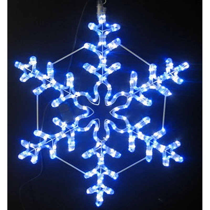 Cold white monochromatic  2D snowflake  dreamy flashing motif light waterproof decoration light