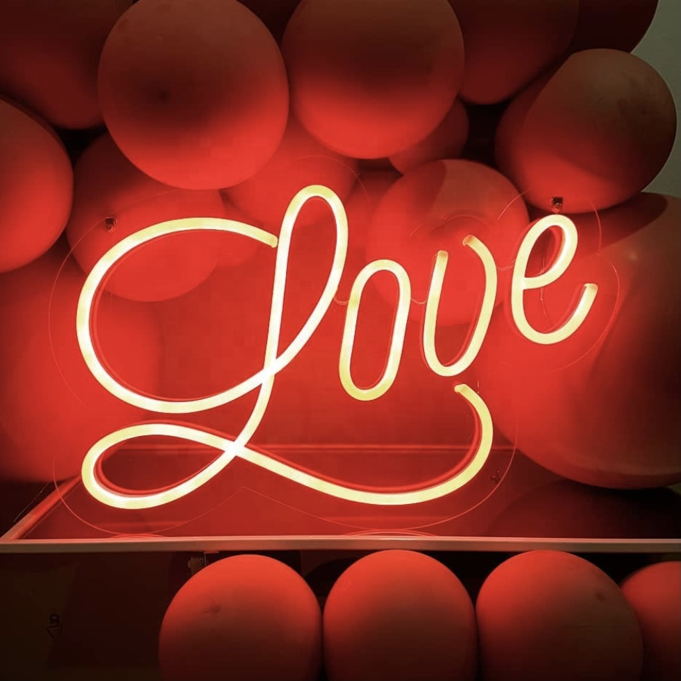 Diy  Letter event  Light Customized Acrylic Led LNeon Sign  For Room Birthday Wedding Home Party Decoration