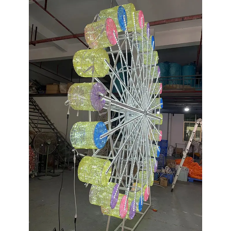 3D LED sky wheel decoration for outdoor String  Lights Motif Light