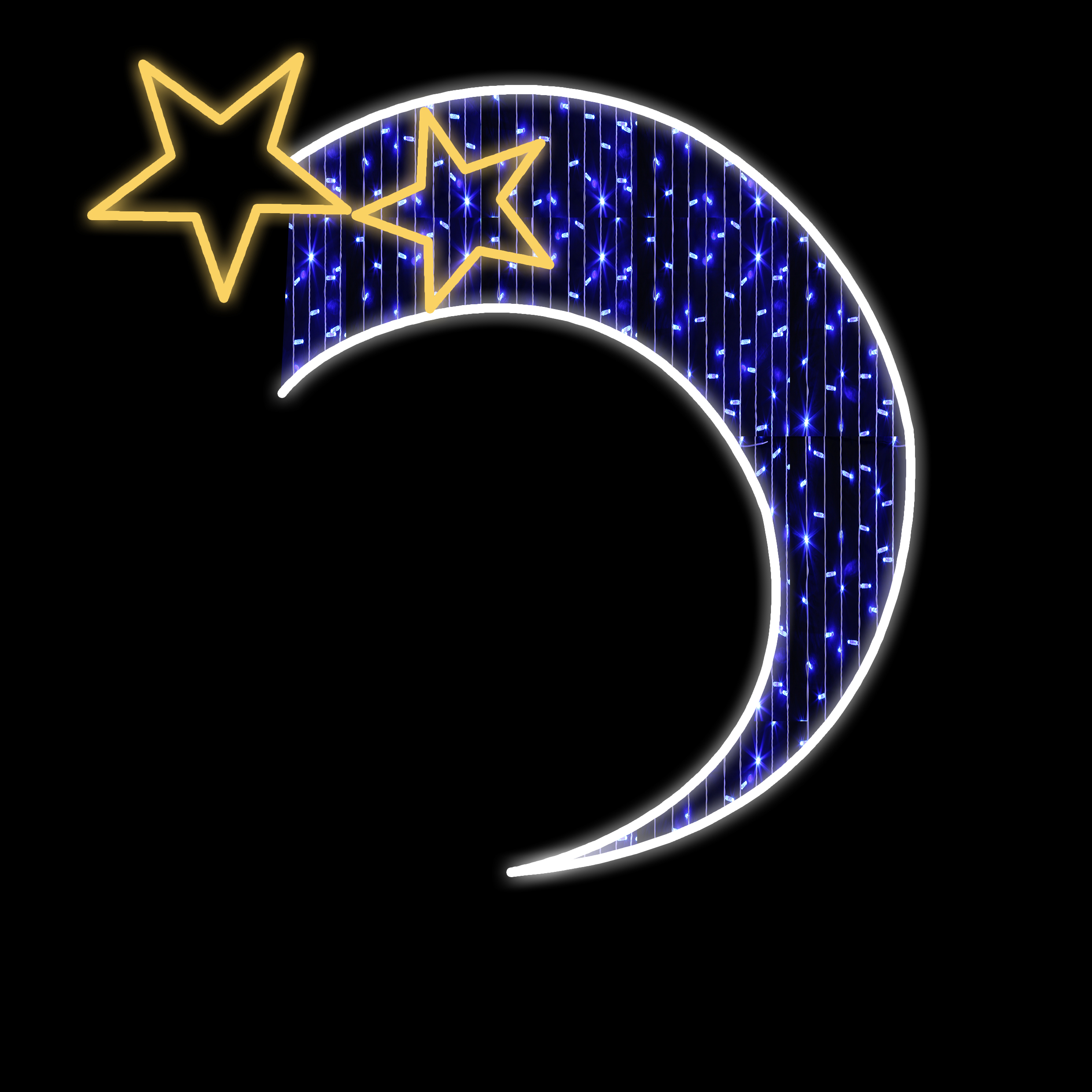 The stars moon New popular custom Xmas Decoration  Led Motif Light For Pole Christmas Decorative Outdoor Pole Street Motif light