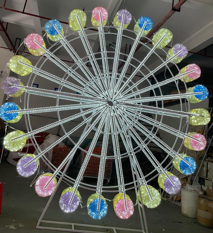 3D LED sky wheel decoration for outdoor String  Lights Motif Light