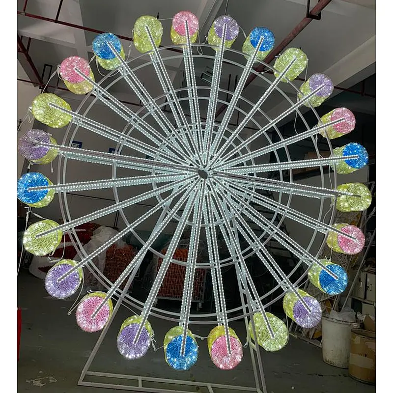 3D LED sky wheel decoration for outdoor String  Lights Motif Light