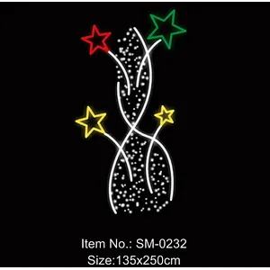 2D  Ramadan  The  Moon and candles Outdoor waterproof landscape decoration  led motif light