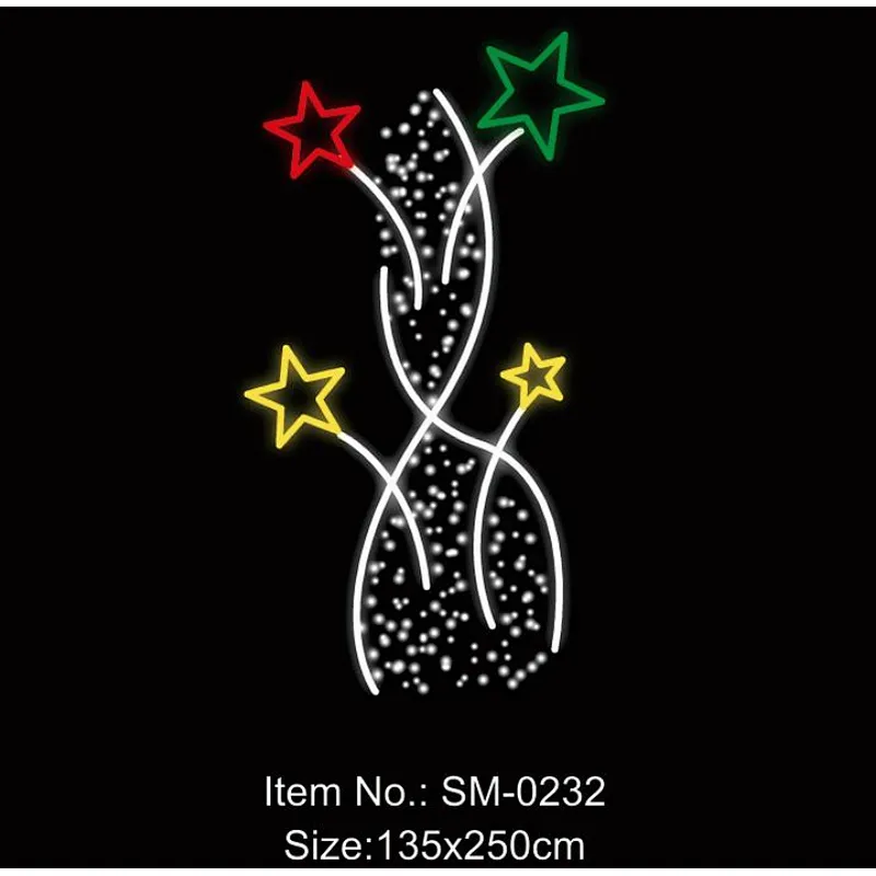 2D  Ramadan  The  Moon and candles Outdoor waterproof landscape decoration  led motif light