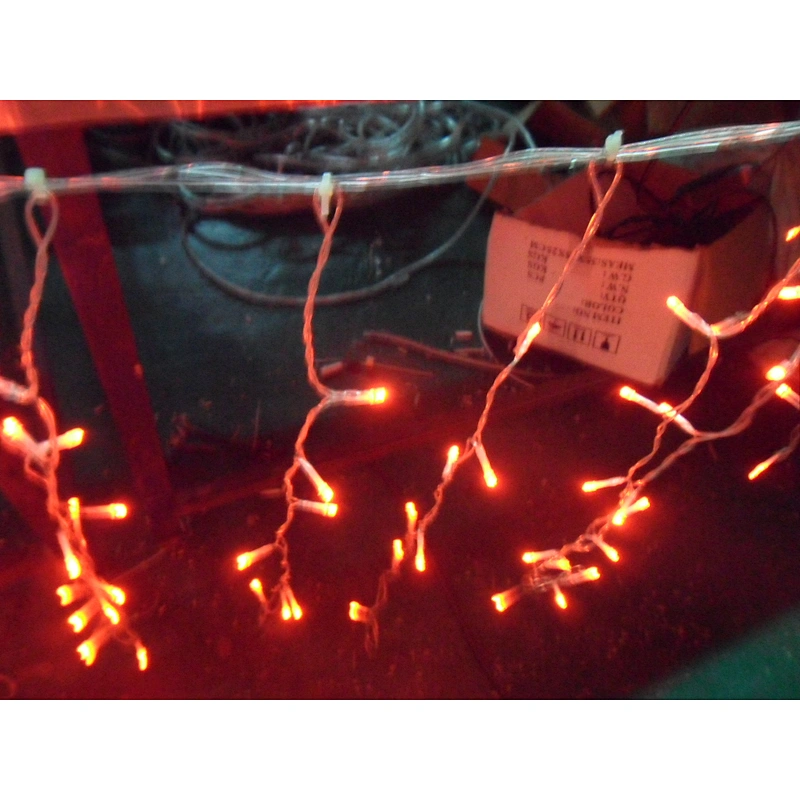 connectable outdoor 220v 2X1.5M  300LEDS led curtain icicle lights white rubber cable for holiday Christmas decoration