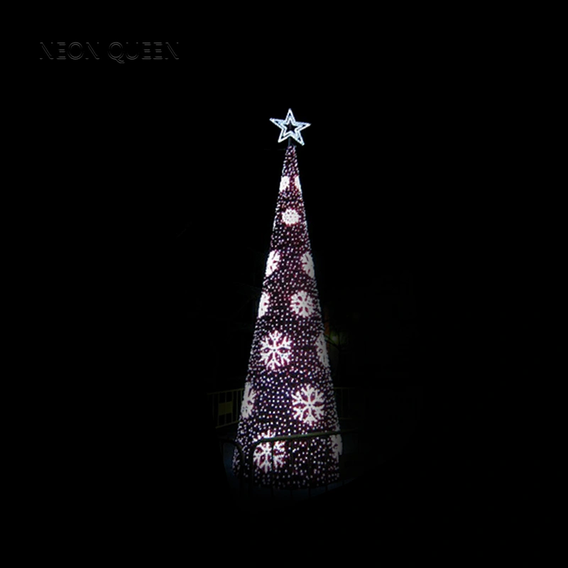 Giant H:6M wholesale outdoor 3d motif holiday led lighting Christmas ball tree