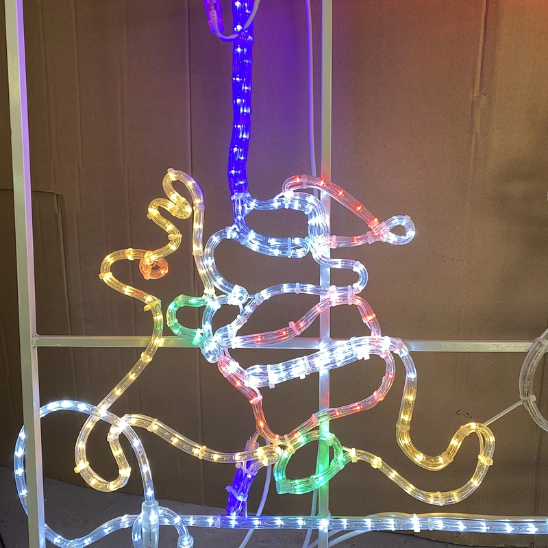 Warm white dove iron frame customizable  IP65 2D hanging  luminous Christmas  LED motif light  decoration