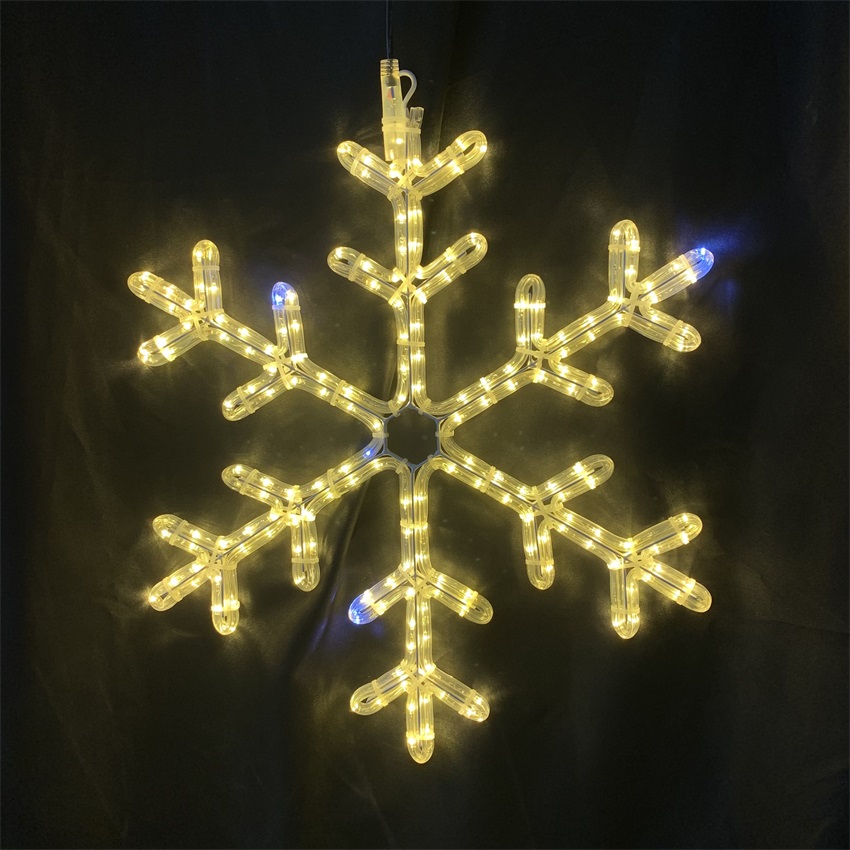outdoor commercial Christmas holiday motif waterproof LED Snowflake Light 2D Pole Mounted Light