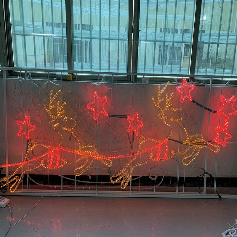 STARKING Outdoor landscape decoration  2D Santa motif light rope light christmas