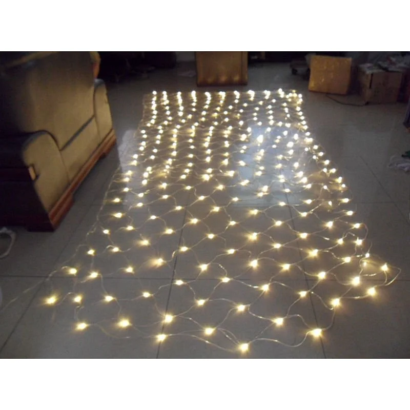 Custom size LED Net Mesh Fairy String Light Garland Window Curtain Christmas Fairy Light Wedding Party Holiday Flashing Light