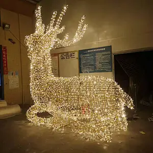 led Christmas animals motif light 3D reindeer pattern lights