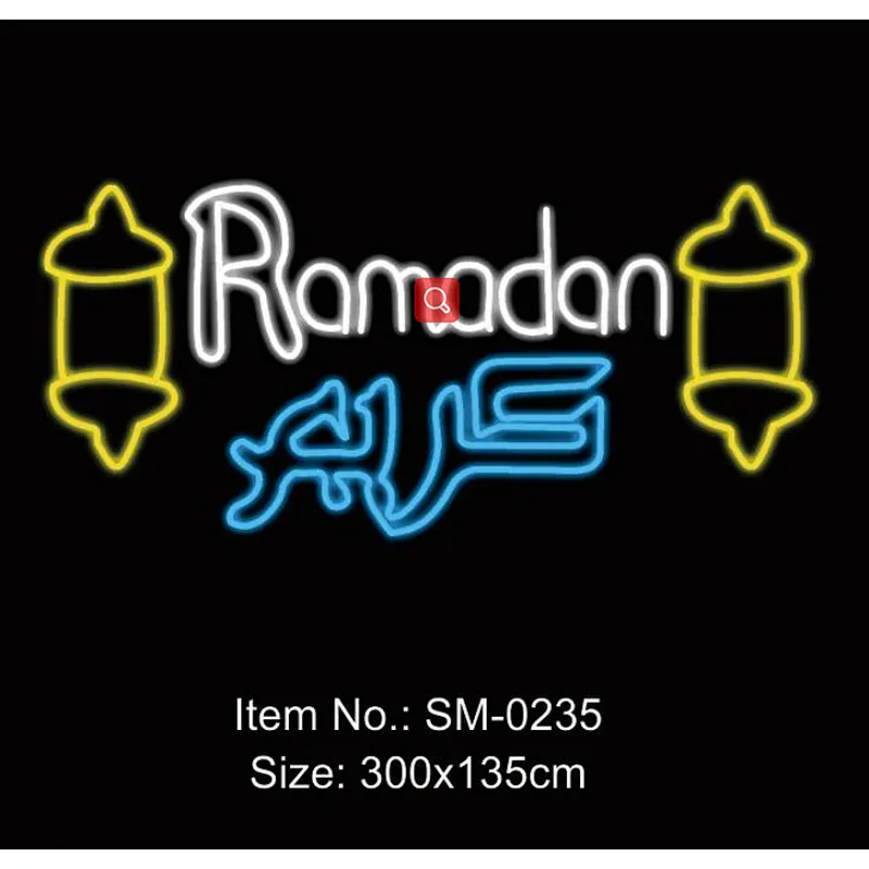 2D  eid crescent  Ramadan  The  Moon and candles Outdoor waterproof landscape decoration  led motif light