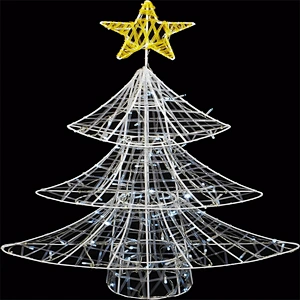 Hot sale Outdoor String LED Light 3D Tower Motif Holiday Christmas Tree Ball Light